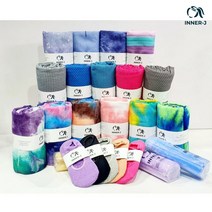 이너제이 논슬립 요가 타올 수건 요가매트 타월, 솔리드요가타월, 다크그레이