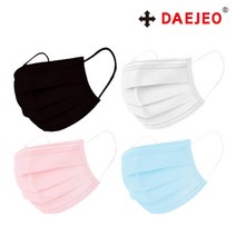 멜트블로운 3중필터 일회용 마스크50매 X 5박스 250매, 마스크파랑