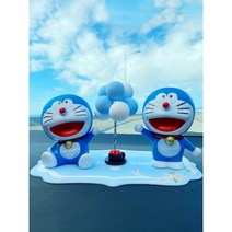 자동차 장식품 인싸템 차내 애니메이션 액세서리 Dora A꿈 수면 대웅 대쉬보드 카튜닝용품 여성 2869914724, 두개 _블루 화이트 풍선 _블루 깔다