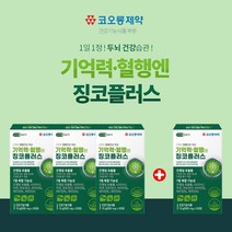 기억력 감퇴 뇌에 좋은 뇌혈관 집중력 영양제 혈관청소 징코플러스 은행잎추출물 징코빌로바 뇌 기능 생각 활성화 에 좋은 인지력 저하 혈행 개선 플라보놀배당체 징코 ginko 영양제, 3+1(4개월분), 4개