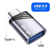 elough usb to type c 어댑터 usb 3.0 type-c otg 어댑터 micro usb to type c 여성 변환기 macbook ipad s20, USB3.0에서 C형으로