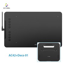 드로잉 패드 액정 타블렛 전자 노트 xp-pen deco 01 10 x 6.25인치 8192 레벨 배터리 없는 펜 지원 windows mac 디지털 그래픽 태블릿 애니메이션, 협력사, ac42 스탠드