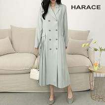 헤레이스 주름 트렌치 원피스 YMSH22FW310