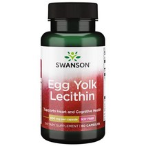 스완슨 레시틴 난황 600mg 60정 Swanson Egg Yolk Lecithin, 1개