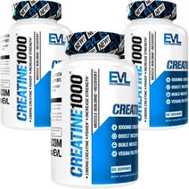 EVLUTIONNUTRITION 크레아틴 1000 베지 캡슐, 120개입, 3개