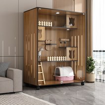 대형 고양이호텔 반려묘 아파트 빌라 하우스 120X70X150cm, 자가설치, C 높이150X가로120X깊이60
