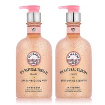 온더바디 스파 스크럽 바디워시600g x 2입 (블랙로즈&사해소금)