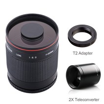 500mm/1000mm F8.0 카메라 망원 수동 미러 렌즈   2X 텔레컨버터   T2 어댑터 캐논 니콘 펜탁스 올림푸스 소니 후지 DSLR, 02. 캐논 RF