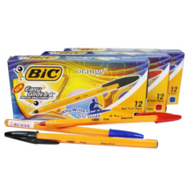 BIC 빅볼오렌지화인 12개입 0.7mm, 검정, 1세트