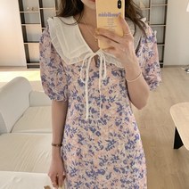 해브 봄 여름 결혼식 하객 쉬폰 원피스 빅카라 아나운서 핑크 꽃무늬 플라워 원피스 66사이즈쇼핑몰 르뚜앙