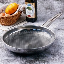 스텐 통3중 인덕션 벌집 후라이팬 28cm 쉐프 코팅 업소용 식당 스테이크 양식 파스타팬