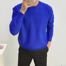 남자 봄 워셔블 와플 니트 스웨터
