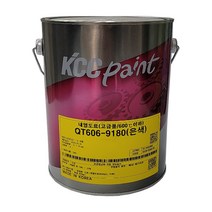 KCC QT606 열코오트 내열페인트 600℃ 내열도료 4L 흑색 은색
