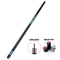 CRICAL 큐 싱글 버트 유니록/총알 3/8*8 전체 큐가 아닌 방사형 핀 조인트, Uniloc 2