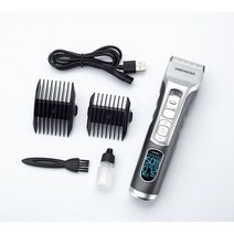 바리깡 이발기 가정용 전문 헤어 클리퍼 디지털 LCD 디스플레이 수염 트리머 충전식 전기 헤어커터 기계, 01 X12-S