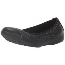 Clarks 여성 메도우 오팔 플랫 슈즈 블랙 가죽 6004033493, 9.5 Wide, Black Leather