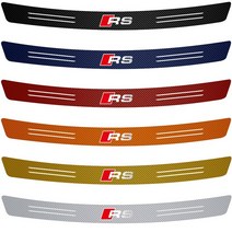 아우디 카본 호환 탄소 섬유 자동차 트렁크 후면 범퍼 보호 스티커 S 라인 RS 콰트로 A5 C6 C5 A1 A7 Q2 Q3 TT B5 B6 A3 8P 8V 8L RS3 R, 27.rs  90x7cmsilver
