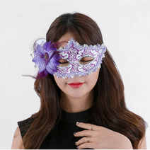 (7컬러)오늘은 내가 주인공 오페라 플라워 가면 드레스코드 파티 단체 대량, 블랙