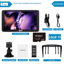 xgody 자동차 gps 탐색 7 인치 터치 스크린 gps 내비게이터 트럭 양산 sat nav 256m + 8g 2020 미국 유럽지도 gps 내비게이터, 아니 bt 16gbtf
