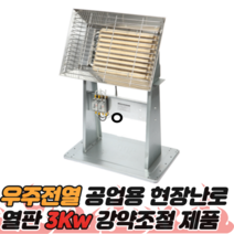 우주전열 공업용 전기히터 반사판 현장난로 열판 3kw 열판 건설현장 공사현장 강약조절
