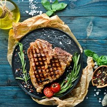 국내산 육우 드라이징에이징 티본 소고기 스테이크 2~3등급 481-520g 홈파티 캠핑 요리, 500g, 1개