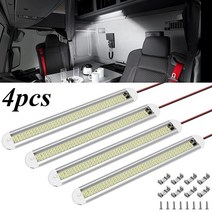 캠핑카 카라반 용품 캠핑 120 led 12v 자동차 인테리어 led 라이트 바 캠퍼 보트 실내 천장 조명에 대 한 반 트럭 트럭 rv에 대 한 스위치와 흰색 빛 튜브, 4개