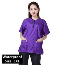 헤어캡 애완 동물 미용 작업복 방수 고양이 개 그 루머 비 스틱 털이 정전기 방지 통기성, Purple wpf  3XL