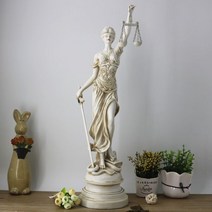 정의의 여신상 장식품 정의의여신 사무실 인테리어 고급 로펌 소품 변호사, 01)빈티지 구제 화이트 라지/실물 그림