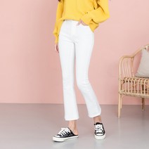 클로니아 글로우 화이트 허리스판 부츠컷진 EM8W03