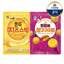 [KT알파쇼핑][대림냉동] 쫀득치즈스틱 1kg x1개 +한입쏙찰고구마볼 1kg x1개