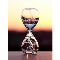 역중력 반중력 인테리어 거품시계 물시계 모래시계, 14cm 투명