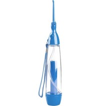PLAFUETO 무선 워터 플로서 휴대용 구강 세정기 공기 압력 치아 클리너 플라그 감소 핸드헬드 치아 픽 클리너 가정 및 여행용 블루