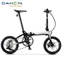 하이브리드자전거 Dahon Dahang k3plus16 인치 미니 초경량 가변 속도 디스크 브레이크 접이식 자전거 성인 남녀 자전거, 검정색과 흰색, 16인치