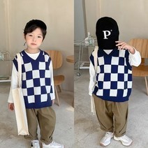 해피팡팡 -﻿이월세일!! 블루빅체크면바지셋H (상하복)
