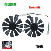 87MM T129215BU DC 12V 4Pin P106-100 GTX1060 GTX1070 쿨러 팬 ASUS AREZ GeForce GTX 1060 1070 게임용 OC 그래픽, 빨간