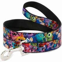 BuckleDown Pet Leash 몬스터 대학교 스택 1.5 m 길이 3.8 cm 너비 USA 미국
