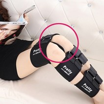 O자형 다리 교정 3중 벨트 휜다리 압박 밴드, 상품선택, 블랙XXL