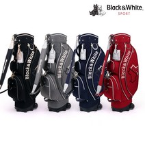 블랙앤화이트 BWZGK1C1 여성 바퀴형 캐디백 (4컬러), 블랙