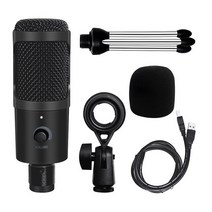 USB 컴퓨터 마이크 세트 전문 콘덴서 녹음 스튜디오 게임 채팅 PC 컴퓨터용 라이브 방송 장비, [01] Standard black