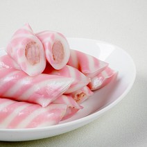 [HIT 캔디떡 ] 굳지않는 딸기 맛 앙금 가래떡 500g 국내산 100%멥쌀로 만든 간식 식사대용 아침대용 앙꼬 떡 1팩 3팩 5팩, 500g X 1팩