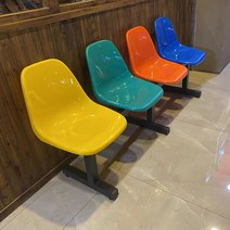 공항 대기실 웨이팅 정류장 야구장 벤치 의자 카페, 글로시 4인용