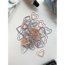 6개 set) 랜덤색상 팝컬러 별 하트 클립 세트 clip paper clip 페이퍼클립