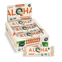 정품 미국과자 ALOHA 유기농 식물 기반 단백질 바 땅콩 버터 초콜릿 칩 12개 56.1 g(1.98 온스) 비건 저설탕 글루텐 프리 팔레오 저탄수화물 GMO 스테, Pumpkin Spice