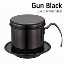 더치커피메이커 콜드브루메이커 로스팅 휴대용 베트남 전통 드립 필터 컵 스테인레스 스틸 사무실 가정용 메이커 브루잉 도구, Black