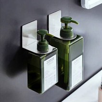 욕실 벽면 부착식 샴푸걸이 린스걸이 손소독제 손세정제 걸이 거치대 공중부양 홀더, 스테인레스접착식 샴푸걸이 홀더(33mm)