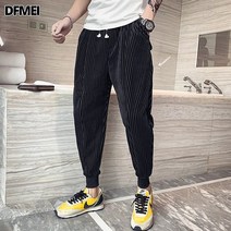 DFMEI 코듀로이 팬츠 남자 조거팬츠 ins 종아리 캐주얼팬츠