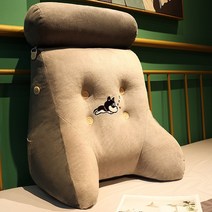 (삼각 쿠션)침대 머리맡 쿠션 소프트백 소파 빅 쿠션 기숙사 침대 쿠션 책읽기 핸드폰 허리보호대 삼각베개, 허스키