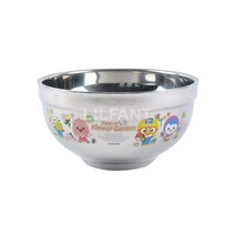 릴팡 뽀로로 플라워가든 진공스텐공기 유아식기, 실버