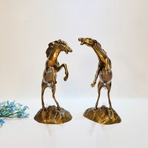 브론즈아트공방 싸움말 조각상 말 장식품 조각품 공예품 금속 주물 개업선물 풍수인테리어소품