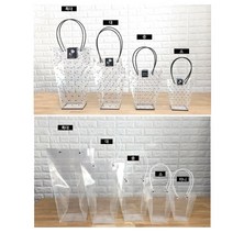 땡땡이 투명비닐쇼핑백 2종 9가지종류 인쇄가능 당일발송 쇼핑백, 1개, 무지쇼핑백-대